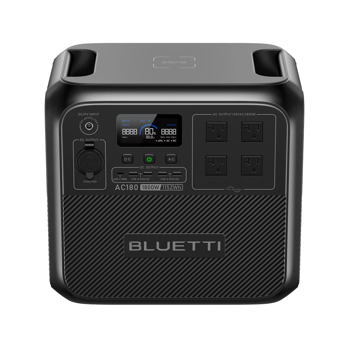 BLUETTI AC180 portable power station, 1,152Wh