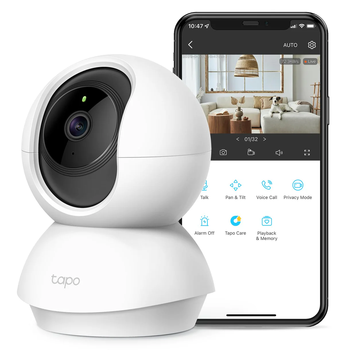 TP-Link Tapo C210 pan tilt 2K indoor security camera